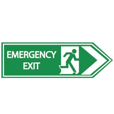 Luminous Emergency Exit And Evacuation Floor Marker - Exit - 440x180mm